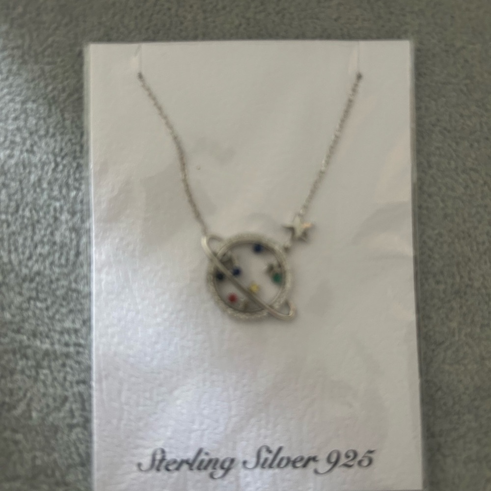 Sterling Silver Planet Necklace